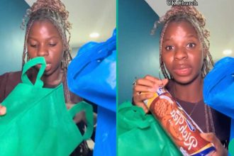 Nigerian Lady Schooling Abroad Shows off Various Gifts UK Church Gave Her as First-Timer, Many React