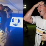 Waking up with a hangover… and a £230,000 bar bill! Europe’s Ryder Cup hero Shane Lowry dances on a table as details of their 120-Champagne bottle party emerge