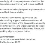 Federal Government cancels 65th Independence Day parade