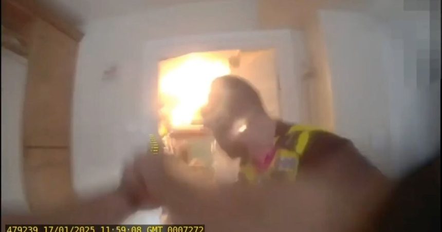 Horrific moment man throws boiling cooking oil directly at police officer’s face