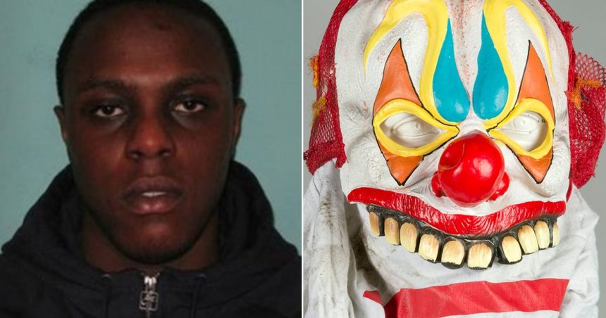 Clown mask killer stabbed gang rival to death and hunted others with shotgun