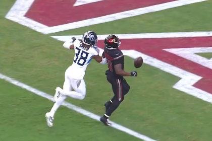Cardinals star Emari Demercado drops ball before end zone in costly blunder