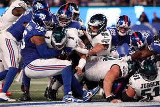 Furious NFL fans ramp up calls to ban tush-push as Eagles run the play four times in a row… and get away with false start