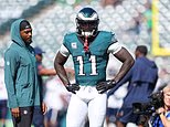 AJ Brown misses practice with injury in major scare for Philadelphia Eagles ahead of New York Giants showdown