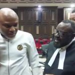 Nnamdi Kanu waives defence in terrorism trial, judge cautions