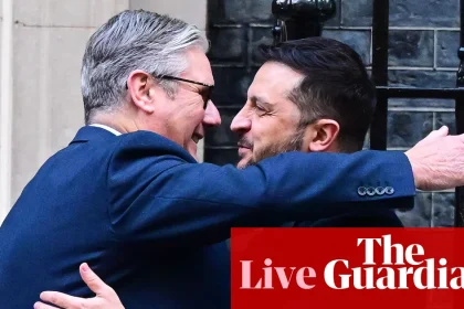 Zelenskyy at Downing Street for talks with Starmer and ‘coalition of willing’ after meeting King Charles – Europe live | Europe