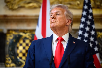 American flags for Trump’s UK state ‘had to be replaced because they were the wrong shade of red’
