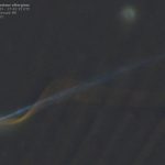 Glowing meteor trail photobombs Comet Lemmon in incredible telescope image