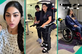 Woman Overjoyed as She Walks Again 10 Years After Accident, Mentions Name of Machine: “I’m Walking”