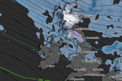 UK snow forecast as maps show ‘3cm per hour’ blizzard in Scotland and England