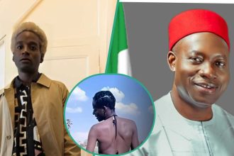 Gov Soludo’s Son Ozonna Causes a Stir With Sultry Swimsuit As He Goes Swimming, Picture Trends
