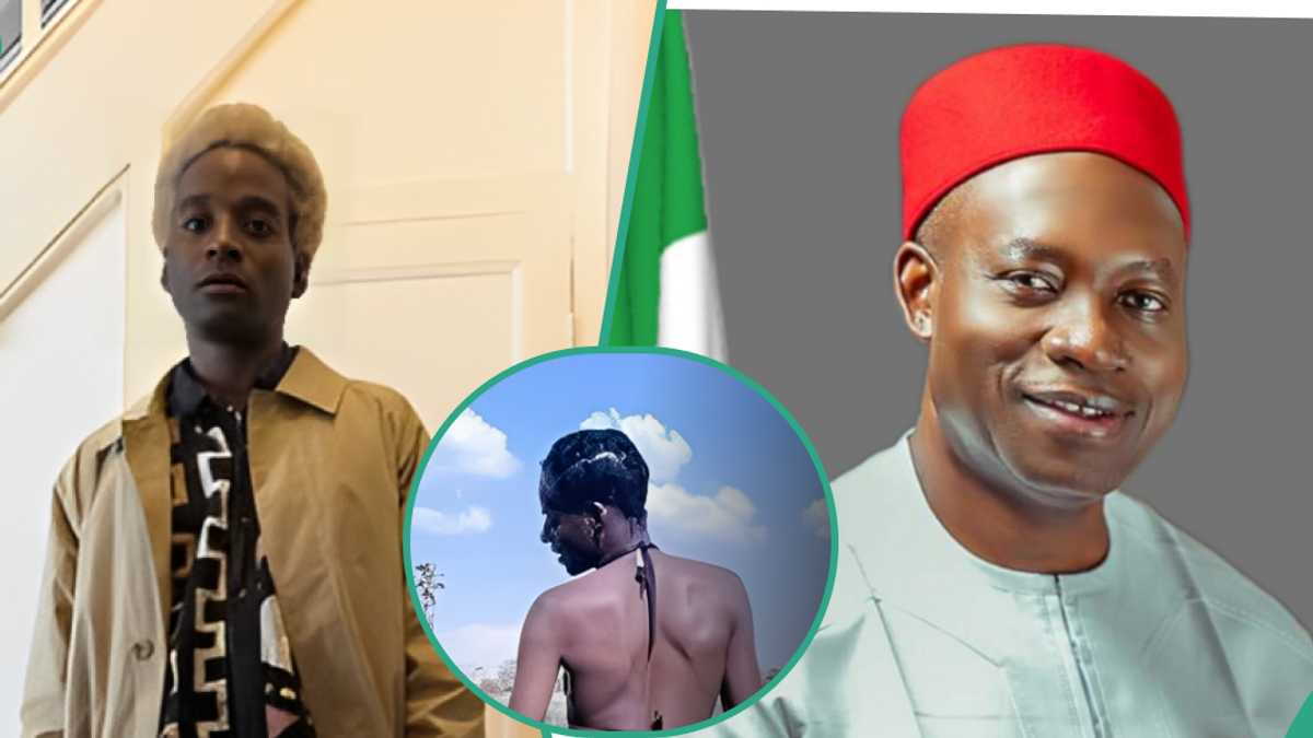 Gov Soludo’s Son Ozonna Causes Stir With Sultry Swimsuit As He Goes Swimming: “What’s going on?”