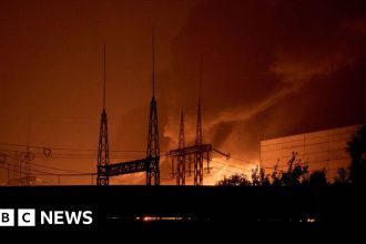 Russian strikes cut power in Ukraine’s capital, Kyiv