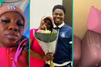 Nigerian Lady Reunites With Her Husband Overseas after 2 Years Apart, Emotional Video Goes Viral