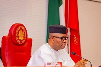 Akpabio swears in two newly elected Senators from Edo, Anambra