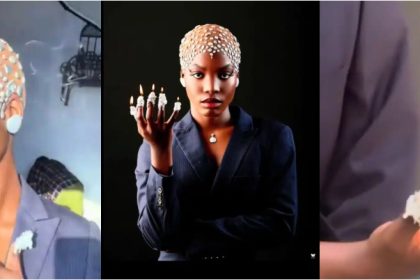 Mixed Reactions As Lady Lights Up Birthday Picture With Burning Candles