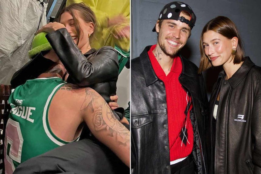 Justin and Hailey Bieber Pack on the PDA at SKYLRK Basketball Event