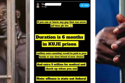 “₦1 Million Monthly To Go To Jail”- Viral Kuje Prison Job Offer Sparks Outrage Online