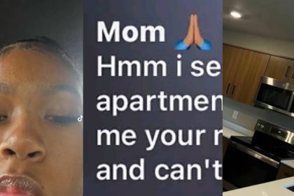 17-year-old girl shares text received from her mother after getting an apartment