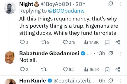 Buy AK-47 rifles” Former Lagos State Governorship candidate Babatunde Gbadamosi urges Nigerians to arms themselves against “Fulani Muslim Jihadist Terrorists