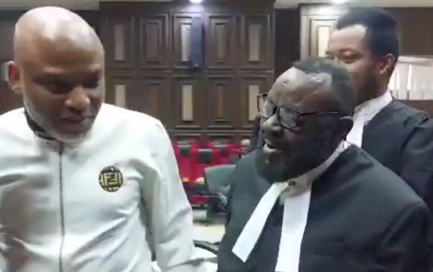 Court remands Nnamdi Kanu’s lawyer, brother, others for alleged breach of public peace