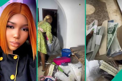 Nigerian Lady Flaunts Souvenirs and Cash She Received at Lagos Wedding, People React: “Rich Party”