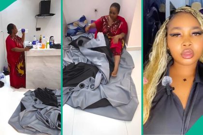 Lady Leaves Enugu, Relocates to Lagos With No Bed or Furniture, Shares Video of Her New Apartment
