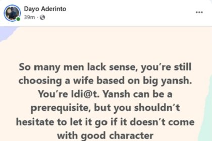 You’re An Idi@t If You Choose a Woman Solely Based On Big Yansh