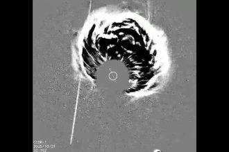 Sun’s far side erupts in satellite image photo of the day for Oct. 29, 2025