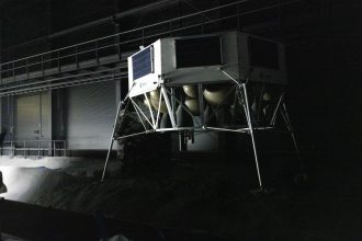 ESA’s lunar lander on a simulated moon photo of the day for Oct. 28, 2025