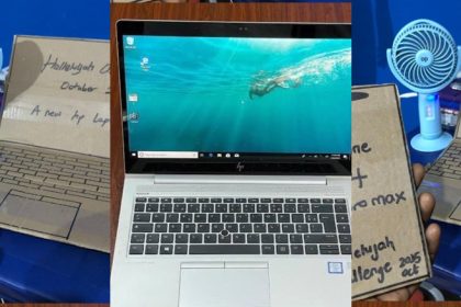 Lady Who Displayed Cardboard “Laptop” During Hallelujah Challenge Gets Gifted a Real One
