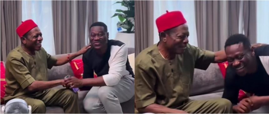 Lateef Adedimeji Meets Osuofia, Praises His Timeless Impact on Nollywood