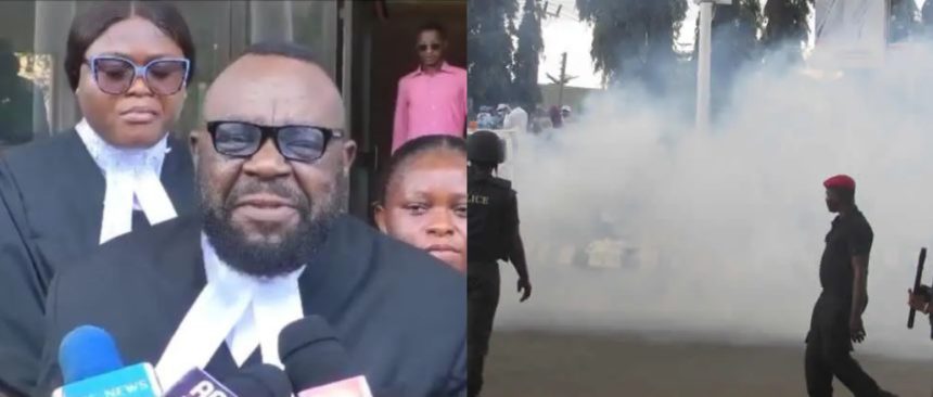 Nnamdi Kanu’s Lawyer Injured as Police Disperse Protesters in Abuja