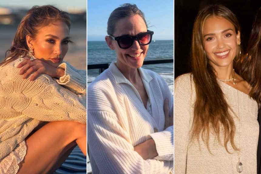 Jennifer Lopez, Oprah, and More Are Bundling Up in Cozy Sweaters