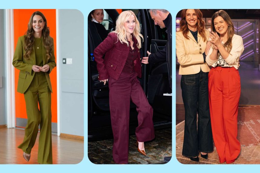 Kate Middleton, Reese Witherspoon, and More Stars Wear Colorful Slacks