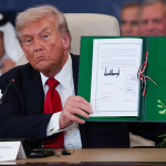 Trump escalates rhetoric against Hamas during White House press event