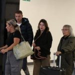 Pregnant Bella Culley pictured landing in UK as 'drug mule' released from Georgia jail