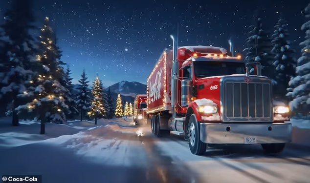 Coca-Cola faces huge backlash for using AI in its ‘Holidays are Coming’ Christmas advert for the second year in a row – as one viewer calls it the ‘best ad I’ve ever seen for Pepsi’