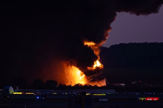 Kentucky Governor warns of ‘serious situation’ after UPS plane crash ignites massive fire and black smoke