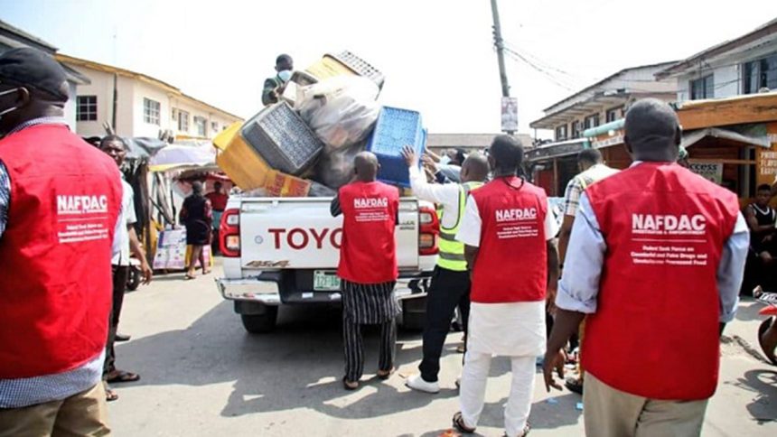 Pandemonium as NAFDAC invades Lagos Trade Fair Complex with soldiers