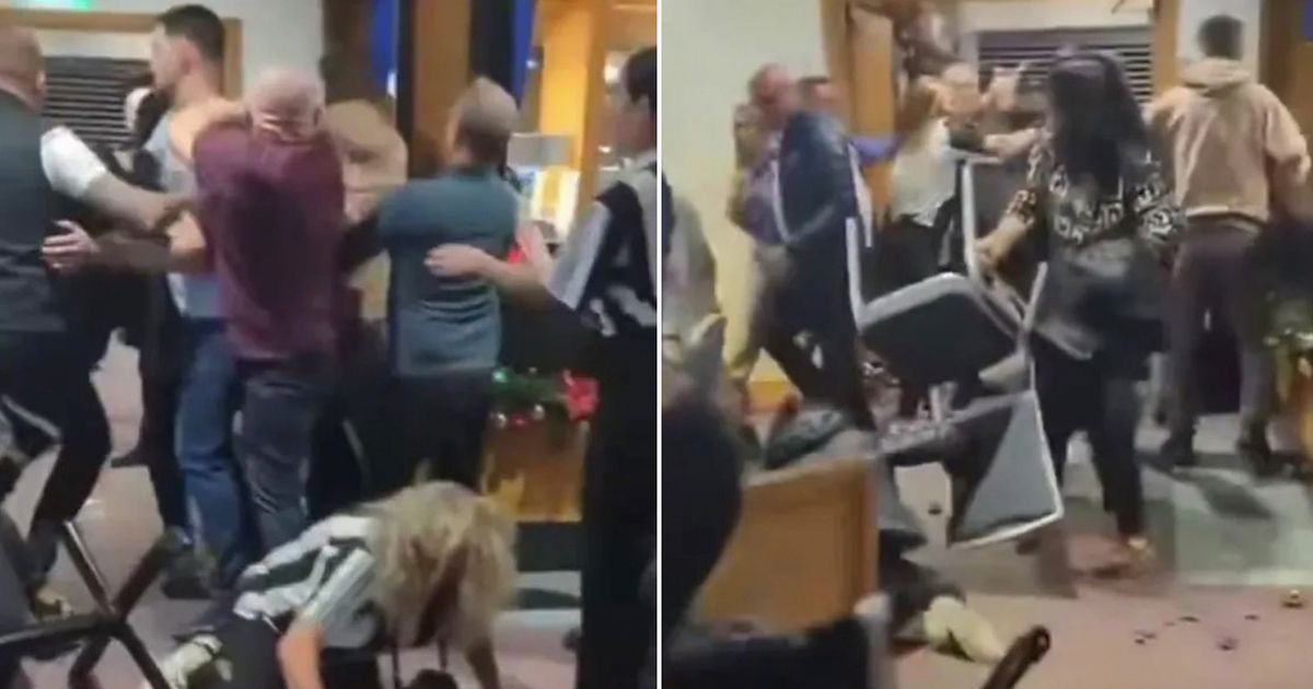 Shocking footage of mass bar brawl emerges after Sunderland vs Newcastle derby