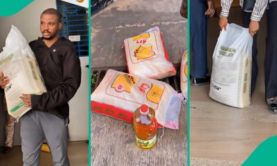 Christmas: Nigerian Company Shares Bags of Rice, Cooking Oil And Plenty of Goodies To Staff