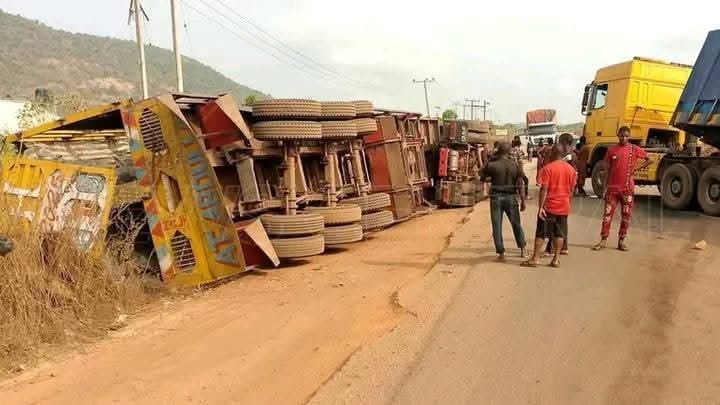 Three killed, eight injured in fatal bus, truck collision in Kogi