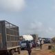 BREAKING: Gridlock as truck drivers block Lagos-Ibadan Expressway