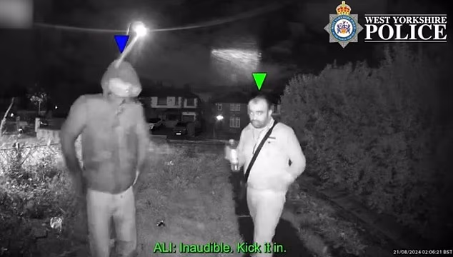 Moment jealous ex tells friend to kick down door of family home before he murdered his former partner’s sister and three children in arson attack – as video shows arrest of accomplice