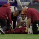 Gut-wrenching moment mic’d-up NFL star tells trainers ‘I don’t think I can get up’ after suffering career-threatening injury that left him in floods of tears