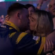 A good luck kiss! Luke Litter locks lips with his beautician girlfriend as teenage darts sensation begins World Championship defence