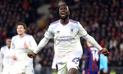 Basel 1-2 Aston Villa: Roger Federer watches Europe’s in-form team overcome his local side as Evann Guessand and Youri Tielemans strike to keep European odyssey motoring