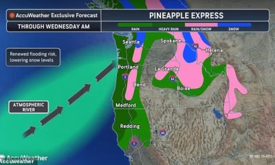 Brutal Pineapple Express to pummel three US states with up to a foot of rain TODAY