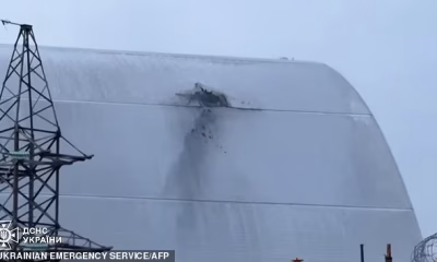 Panic as Chernobyl’s  billion protective shield cracks open sparking fears of a deadly radiation leak